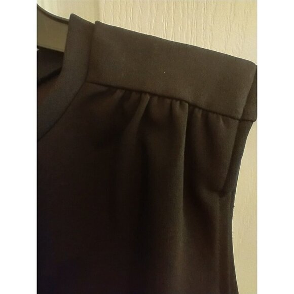 Halogen Nordstrom Sleeveless Top Black Womens Padded Shoulders - Med NWT - Picture 5 of 8